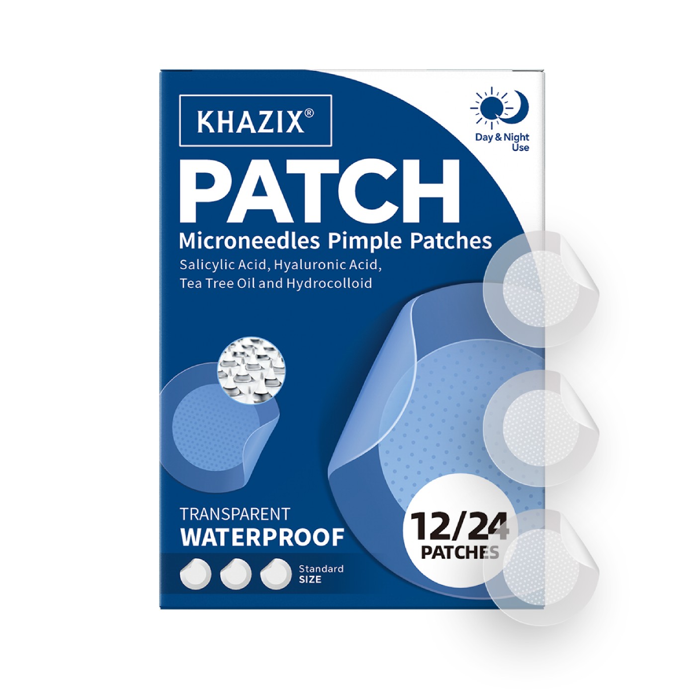 Hydrocolloid Pimple Patch - Mikro İğneli Sivilce Bandı (24'lü Paket)